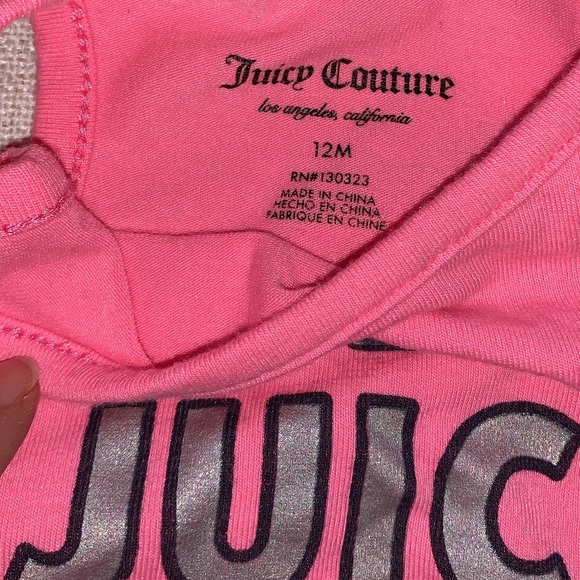 Juicy Couture 12 Month Little Girl Neon Pink Tank with Knot detailing - Picture 2 of 3